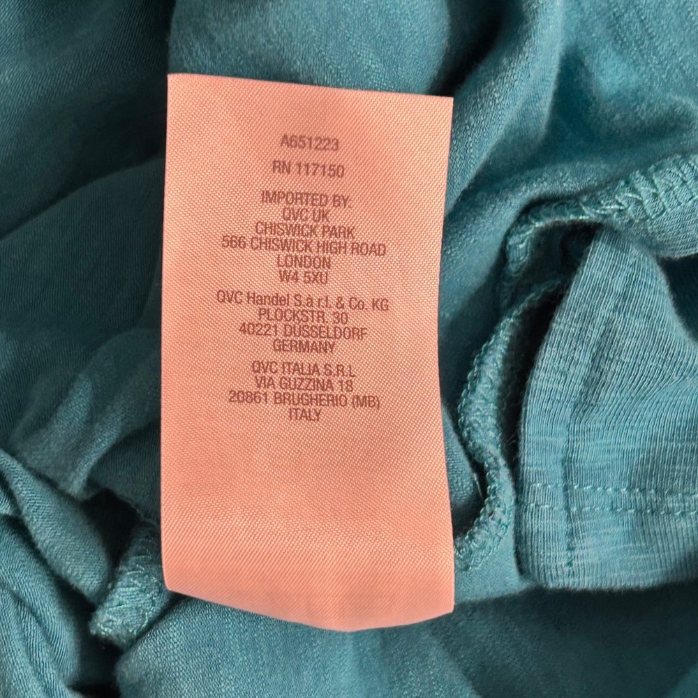 Belle by Kim‎ Gravel Tunic Top Teal 1X - Picture 9 of 13